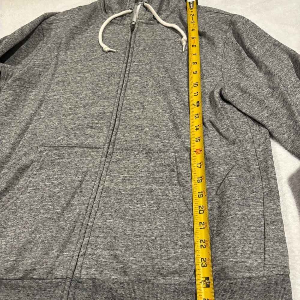 Men’s Large Old Navy Gray Lightweight zipper Jacket with hood - Picture 3 of 6